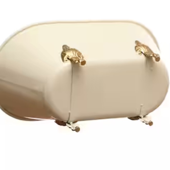 Spring Tea Garden container cream with gold accent feet new never been used - Picture 2 of 7